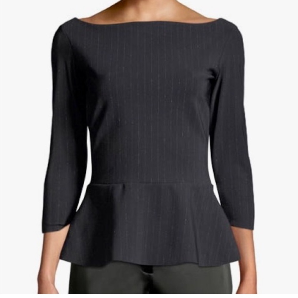 Chiara Boni long sleeve formal top with sparkly stripe detail
